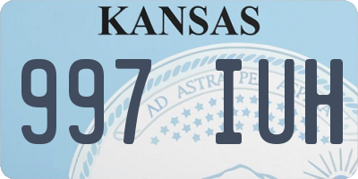 KS license plate 997IUH