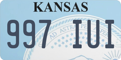 KS license plate 997IUI