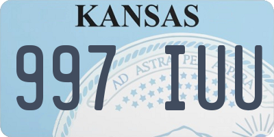 KS license plate 997IUU