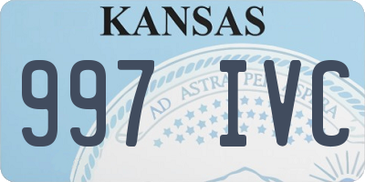 KS license plate 997IVC