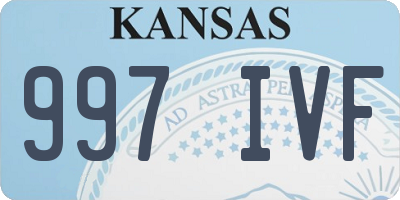 KS license plate 997IVF