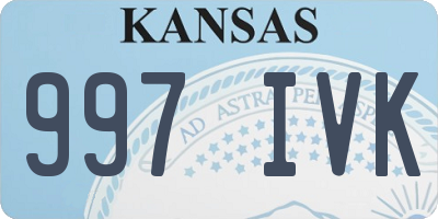 KS license plate 997IVK