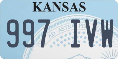 KS license plate 997IVW