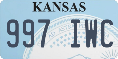 KS license plate 997IWC