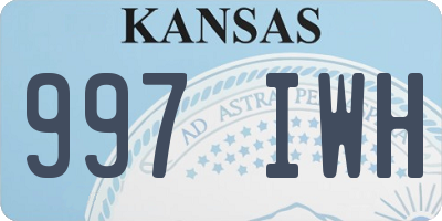 KS license plate 997IWH