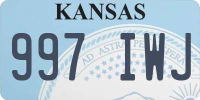 KS license plate 997IWJ
