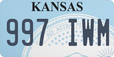 KS license plate 997IWM