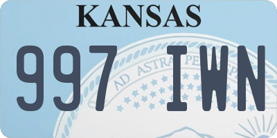 KS license plate 997IWN