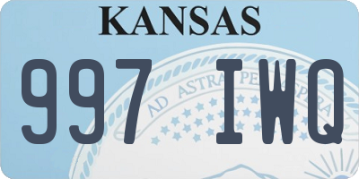 KS license plate 997IWQ