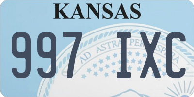 KS license plate 997IXC