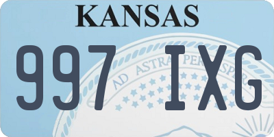 KS license plate 997IXG