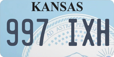 KS license plate 997IXH