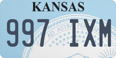 KS license plate 997IXM