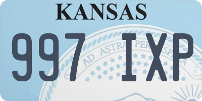KS license plate 997IXP