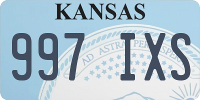 KS license plate 997IXS