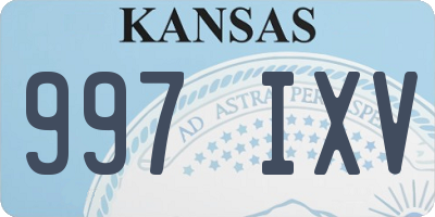 KS license plate 997IXV
