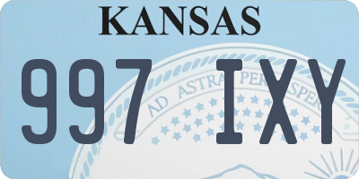 KS license plate 997IXY
