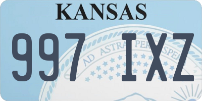 KS license plate 997IXZ