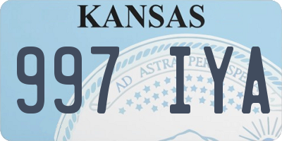 KS license plate 997IYA