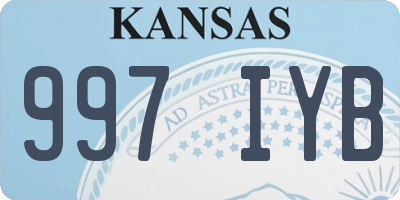 KS license plate 997IYB