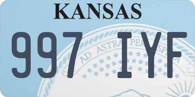 KS license plate 997IYF
