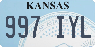 KS license plate 997IYL