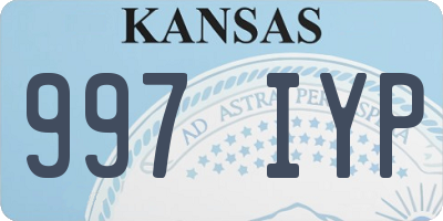 KS license plate 997IYP
