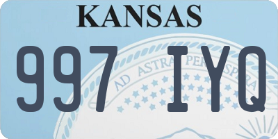 KS license plate 997IYQ