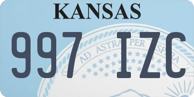KS license plate 997IZC