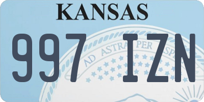 KS license plate 997IZN