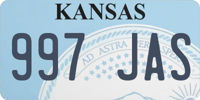 KS license plate 997JAS