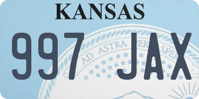 KS license plate 997JAX