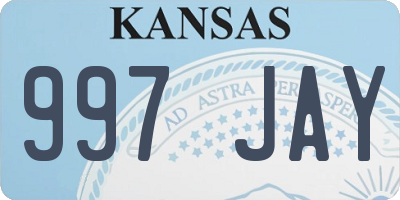 KS license plate 997JAY