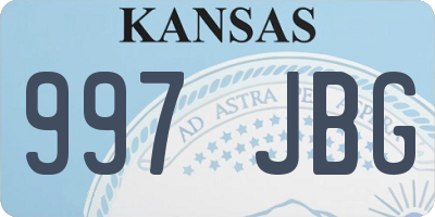 KS license plate 997JBG