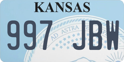 KS license plate 997JBW