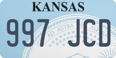 KS license plate 997JCD