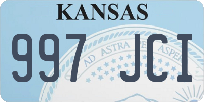 KS license plate 997JCI