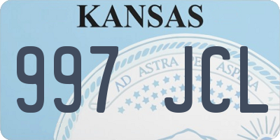 KS license plate 997JCL