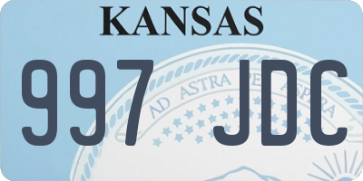 KS license plate 997JDC