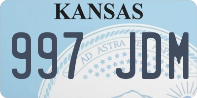 KS license plate 997JDM