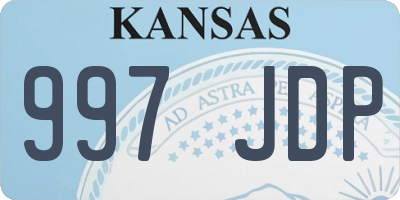 KS license plate 997JDP