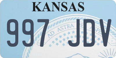 KS license plate 997JDV