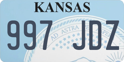 KS license plate 997JDZ