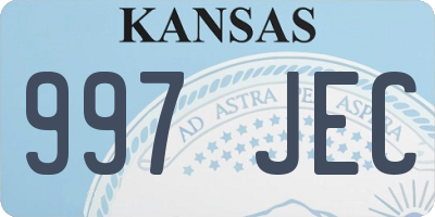 KS license plate 997JEC