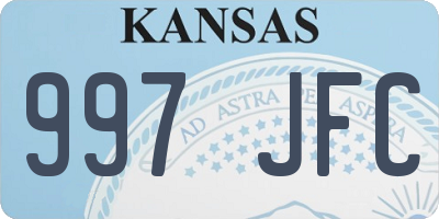 KS license plate 997JFC