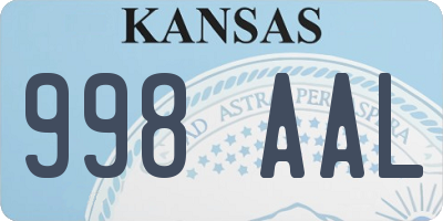 KS license plate 998AAL