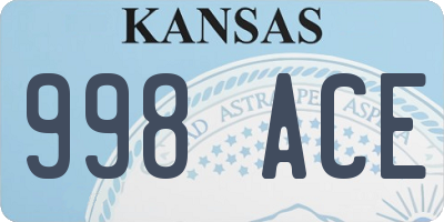 KS license plate 998ACE
