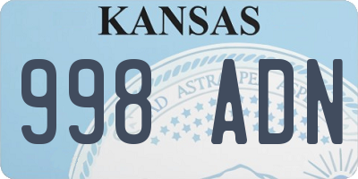 KS license plate 998ADN