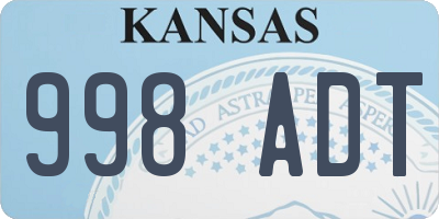 KS license plate 998ADT