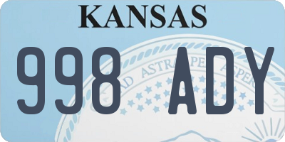 KS license plate 998ADY